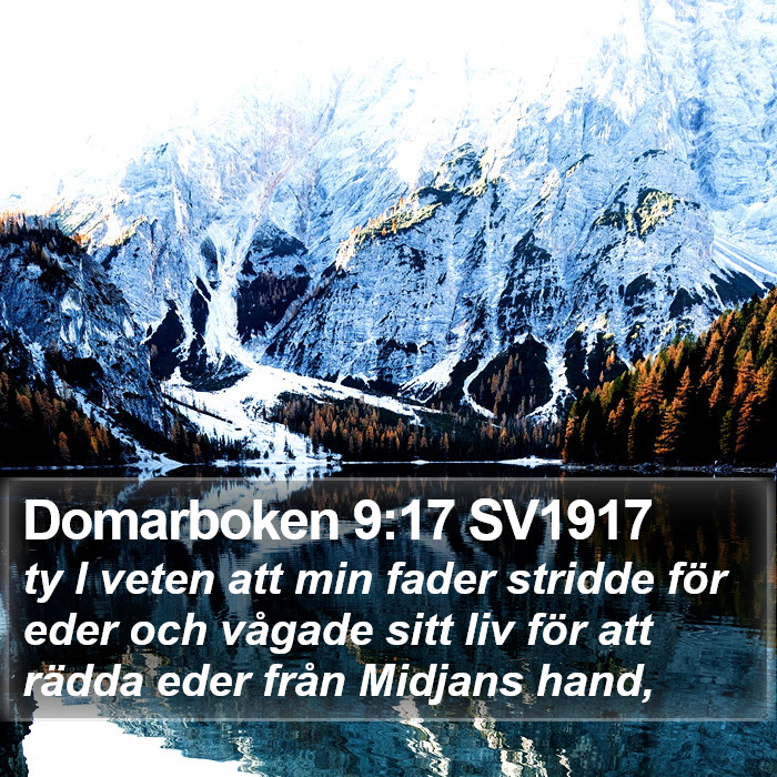 Domarboken 9:17 SV1917 Bible Study