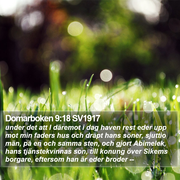 Domarboken 9:18 SV1917 Bible Study