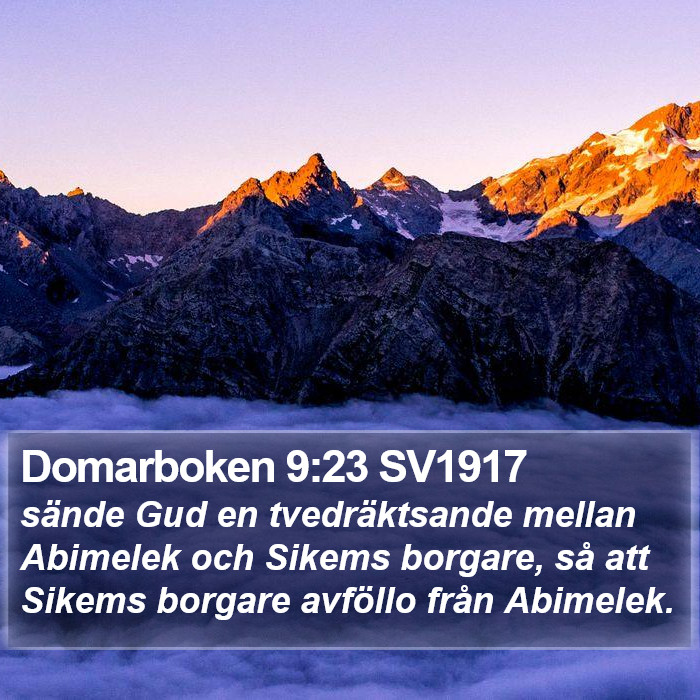 Domarboken 9:23 SV1917 Bible Study