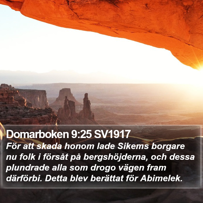 Domarboken 9:25 SV1917 Bible Study