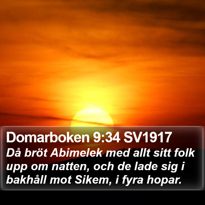 Domarboken 9:34 SV1917 Bible Study