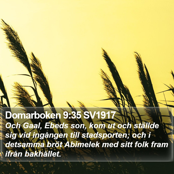 Domarboken 9:35 SV1917 Bible Study