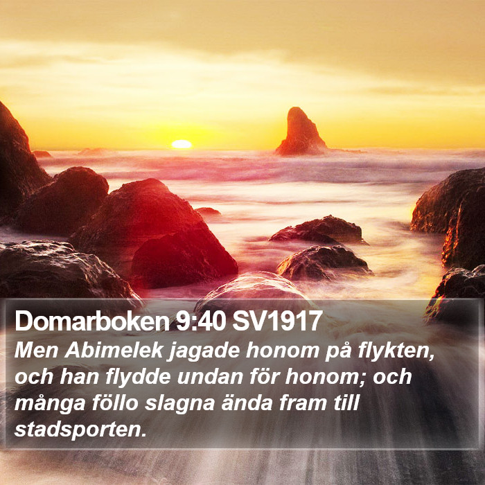 Domarboken 9:40 SV1917 Bible Study