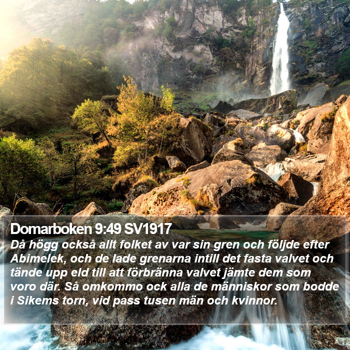 Domarboken 9:49 SV1917 Bible Study