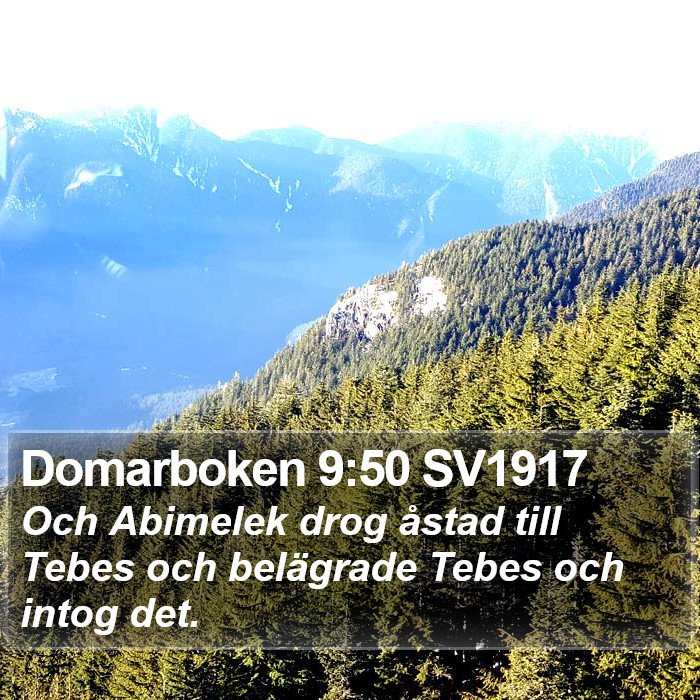 Domarboken 9:50 SV1917 Bible Study