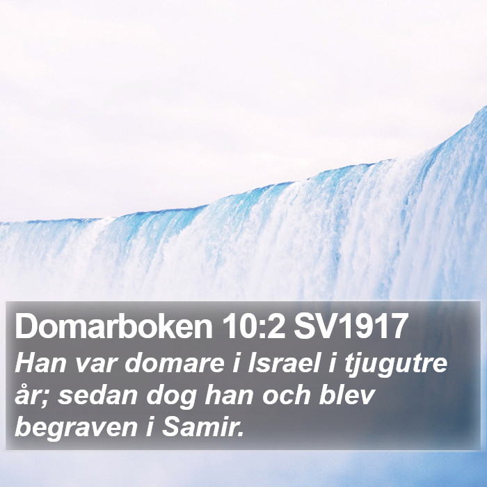 Domarboken 10:2 SV1917 Bible Study