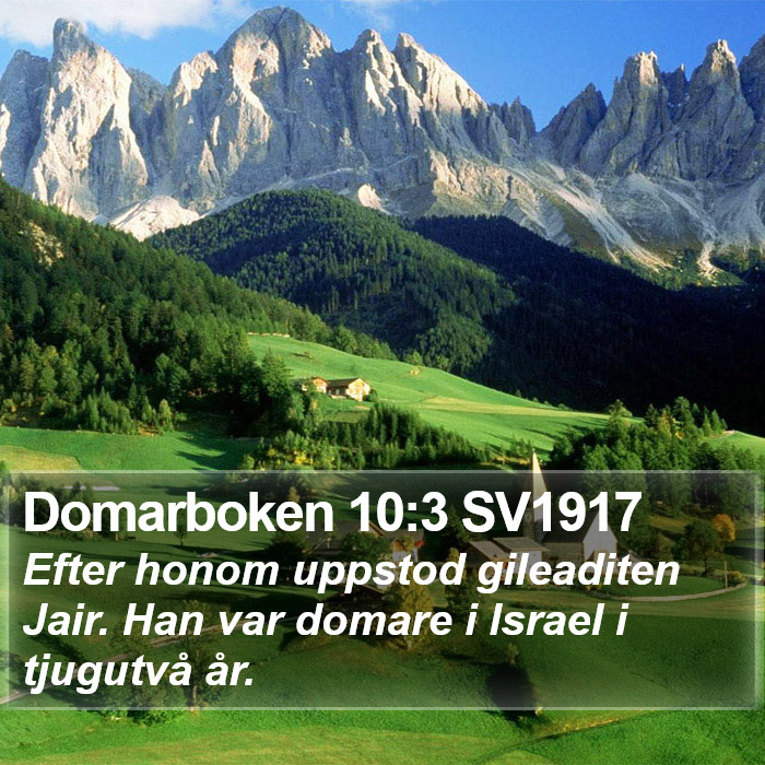 Domarboken 10:3 SV1917 Bible Study