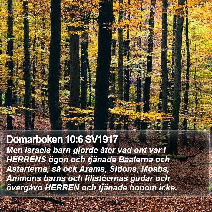 Domarboken 10:6 SV1917 Bible Study