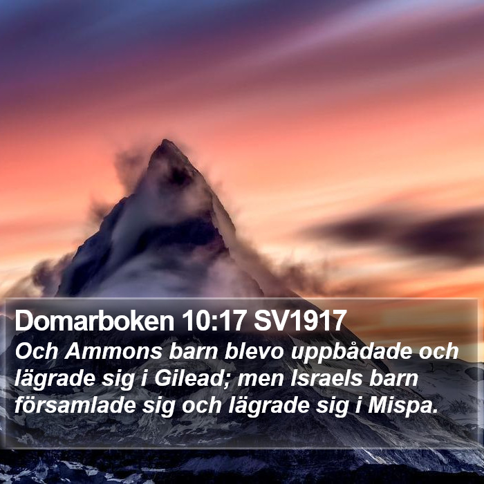 Domarboken 10:17 SV1917 Bible Study