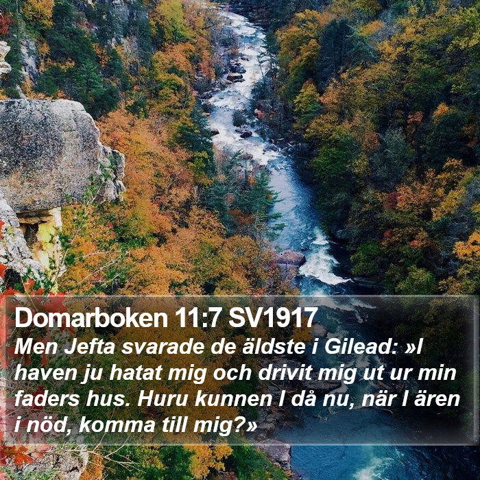 Domarboken 11:7 SV1917 Bible Study