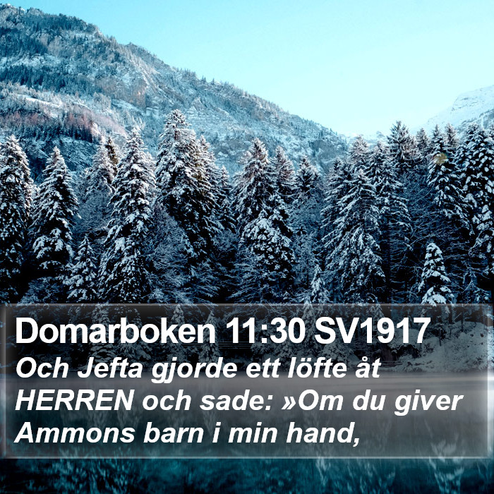 Domarboken 11:30 SV1917 Bible Study