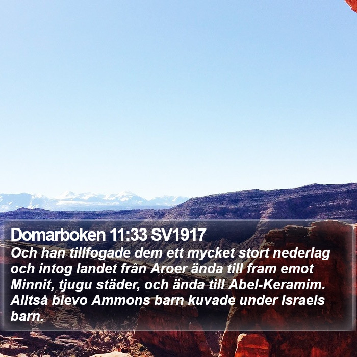 Domarboken 11:33 SV1917 Bible Study