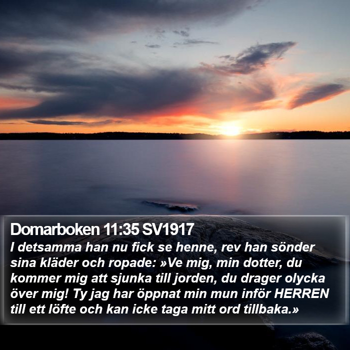 Domarboken 11:35 SV1917 Bible Study