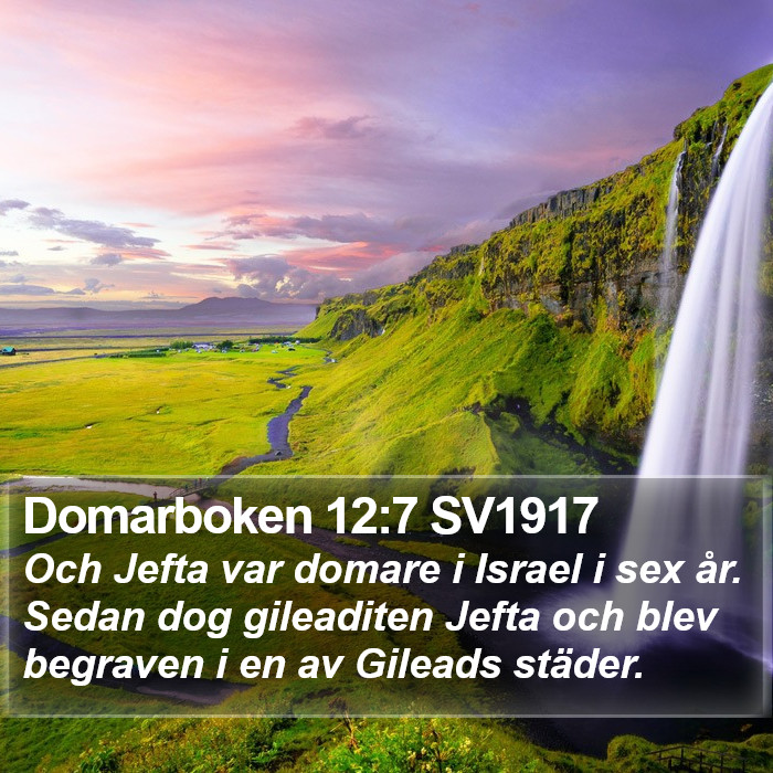 Domarboken 12:7 SV1917 Bible Study