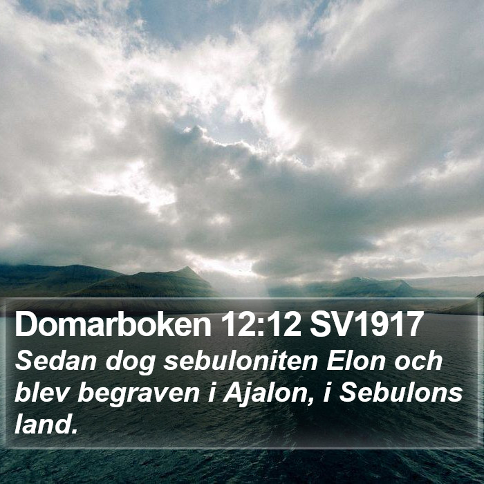 Domarboken 12:12 SV1917 Bible Study