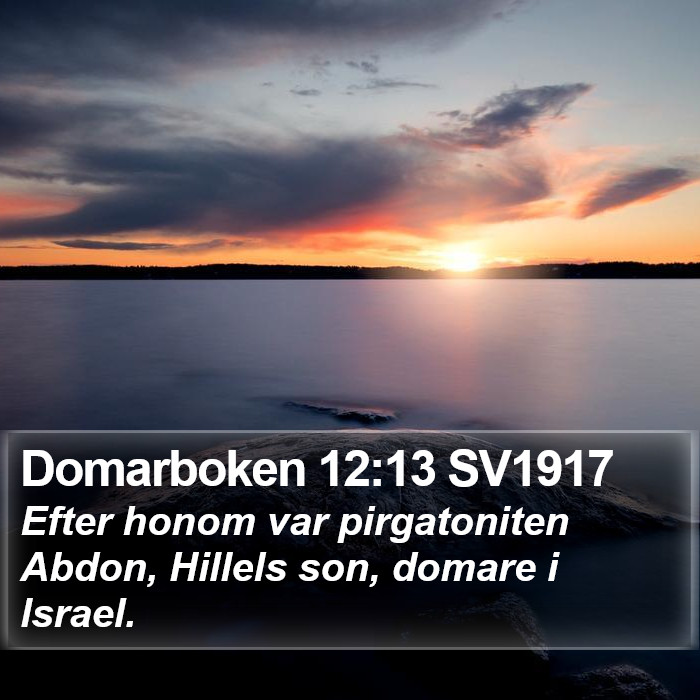 Domarboken 12:13 SV1917 Bible Study