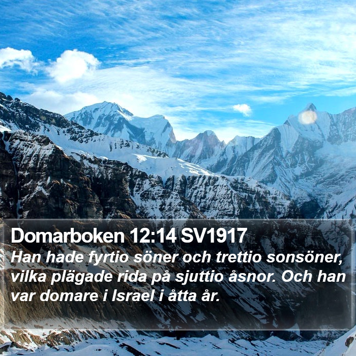 Domarboken 12:14 SV1917 Bible Study