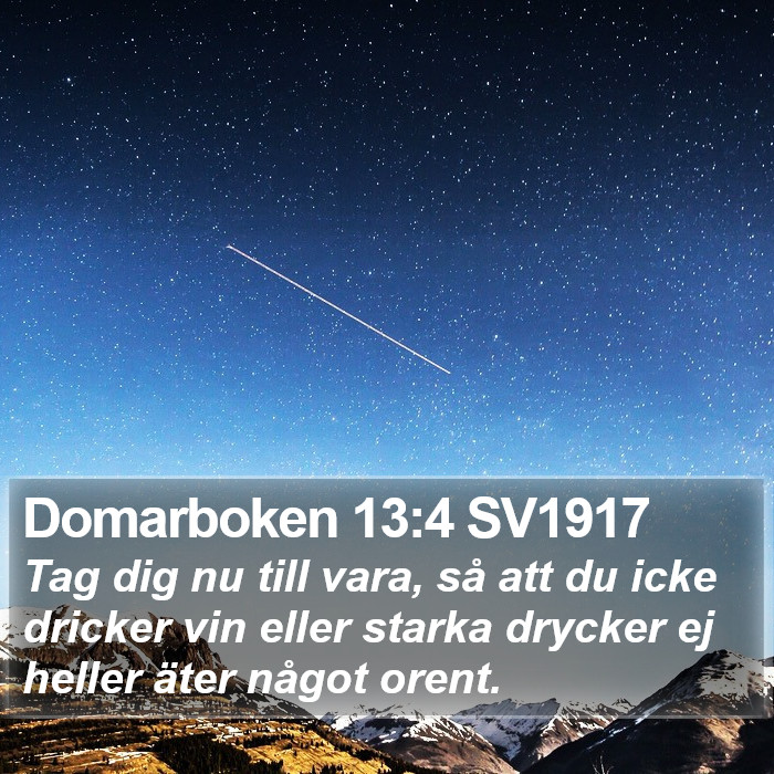 Domarboken 13:4 SV1917 Bible Study