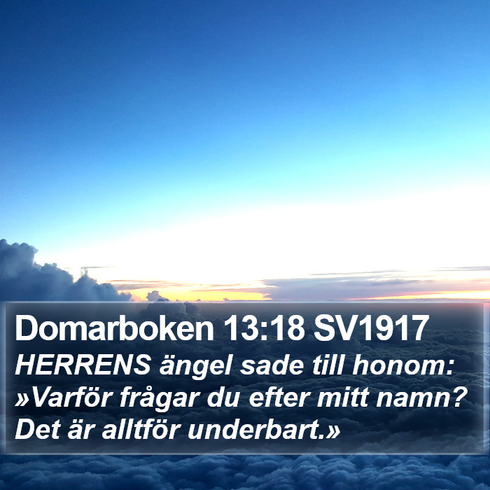 Domarboken 13:18 SV1917 Bible Study