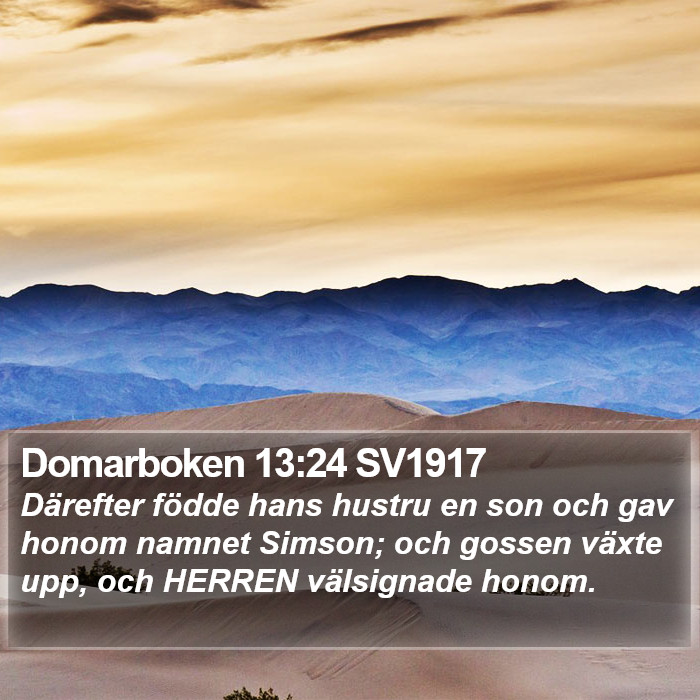 Domarboken 13:24 SV1917 Bible Study