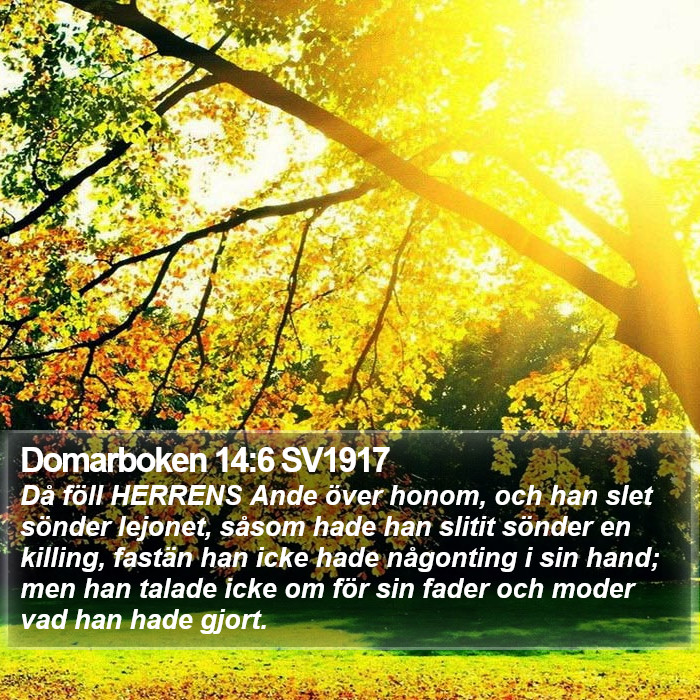 Domarboken 14:6 SV1917 Bible Study
