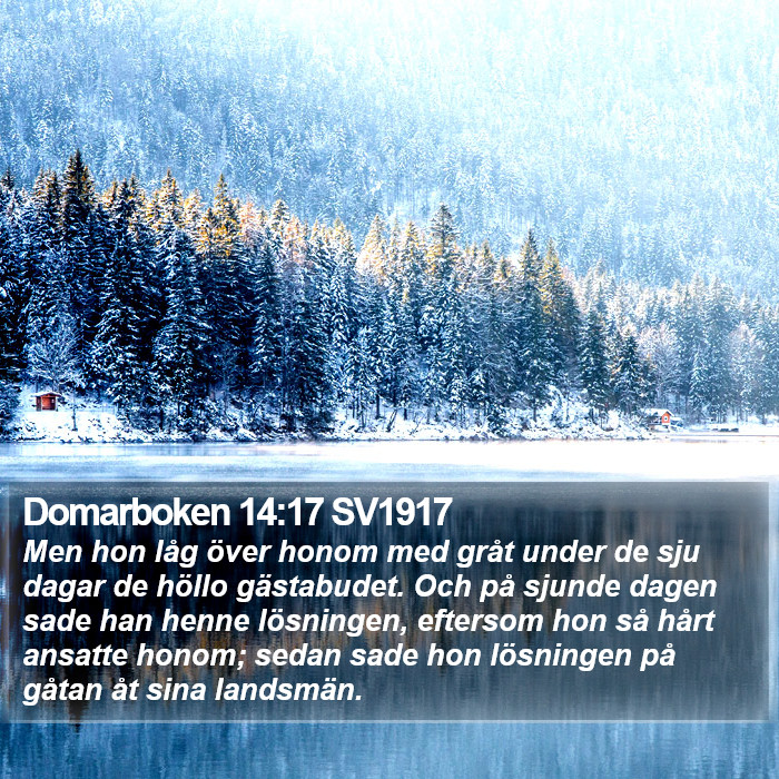 Domarboken 14:17 SV1917 Bible Study