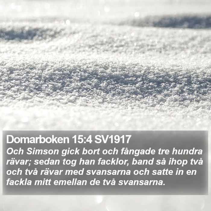 Domarboken 15:4 SV1917 Bible Study