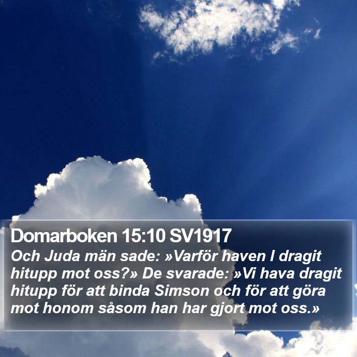 Domarboken 15:10 SV1917 Bible Study
