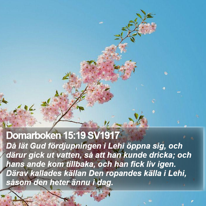 Domarboken 15:19 SV1917 Bible Study