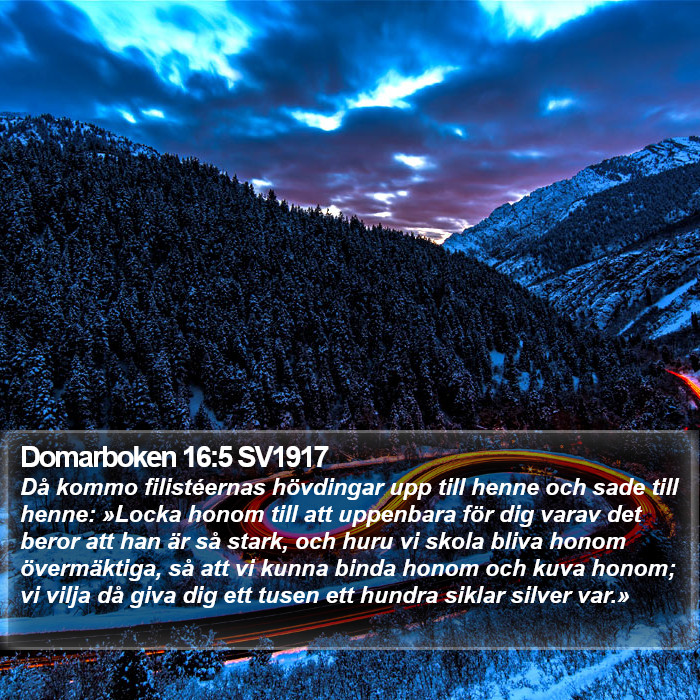 Domarboken 16:5 SV1917 Bible Study