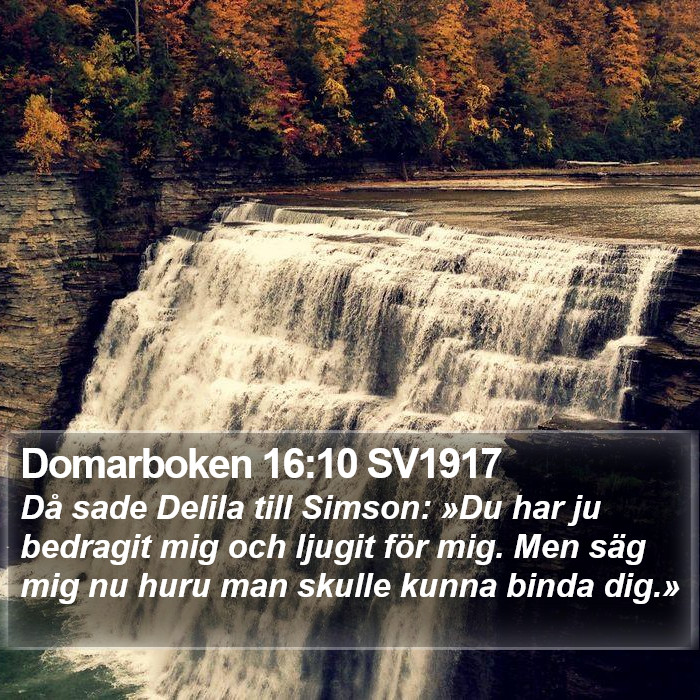 Domarboken 16:10 SV1917 Bible Study