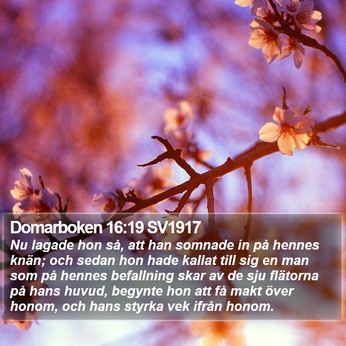 Domarboken 16:19 SV1917 Bible Study