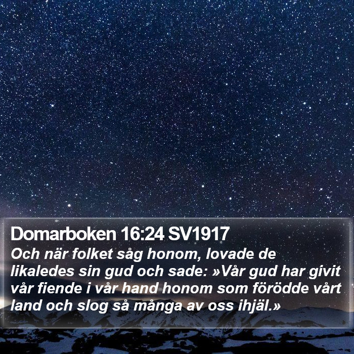 Domarboken 16:24 SV1917 Bible Study