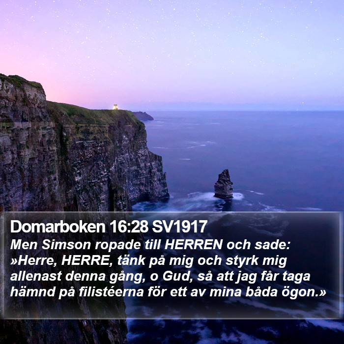 Domarboken 16:28 SV1917 Bible Study