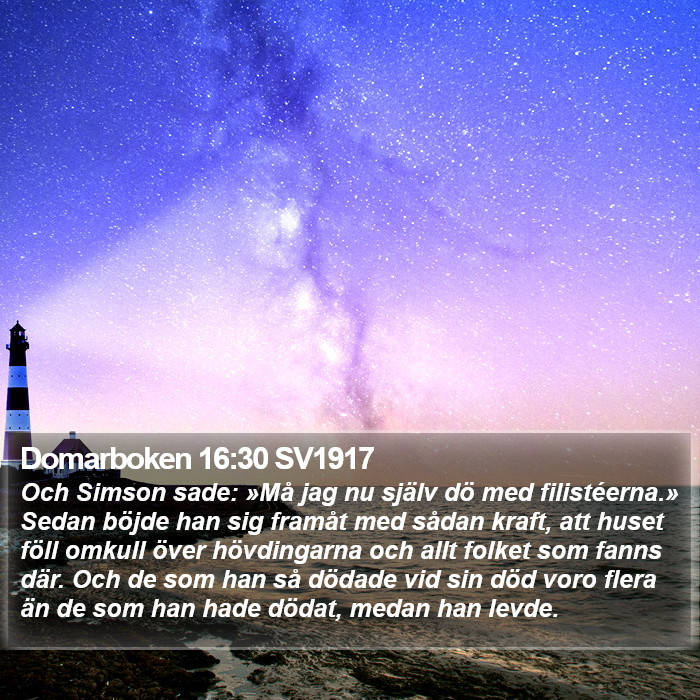 Domarboken 16:30 SV1917 Bible Study