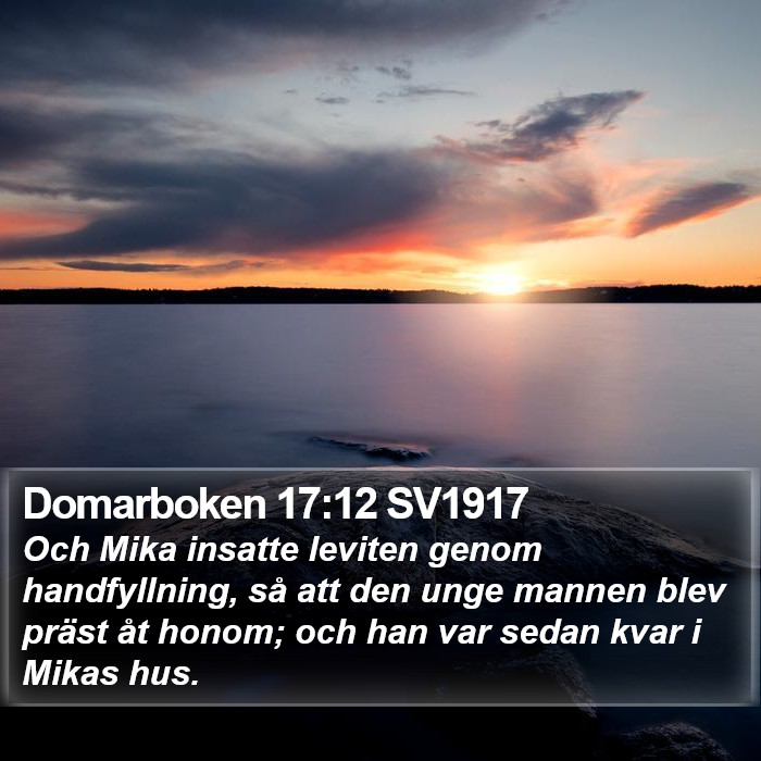 Domarboken 17:12 SV1917 Bible Study