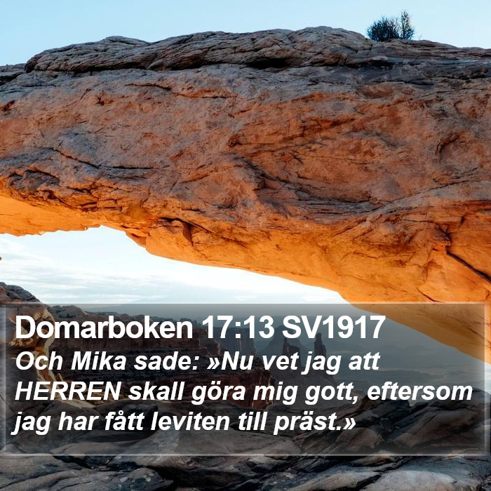 Domarboken 17:13 SV1917 Bible Study