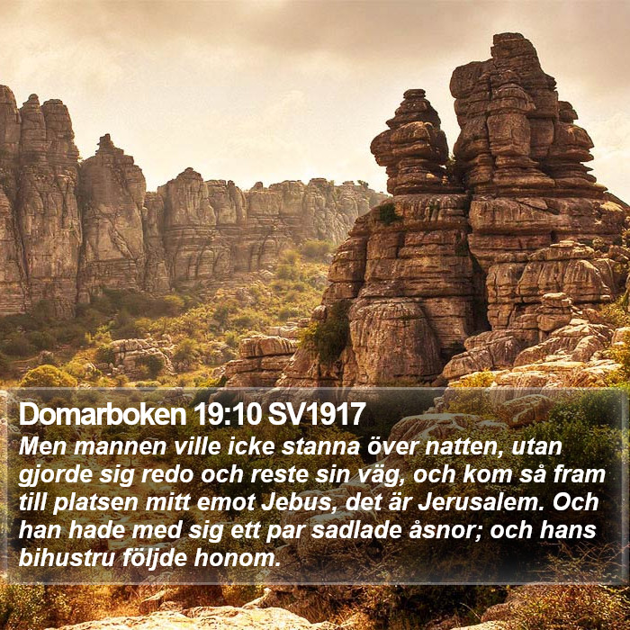 Domarboken 19:10 SV1917 Bible Study