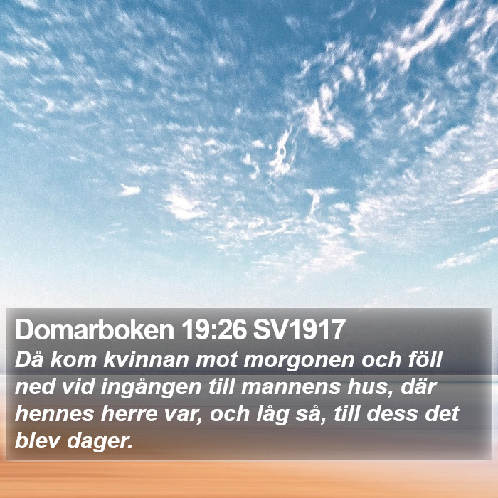 Domarboken 19:26 SV1917 Bible Study