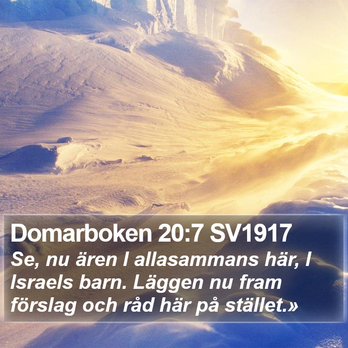 Domarboken 20:7 SV1917 Bible Study