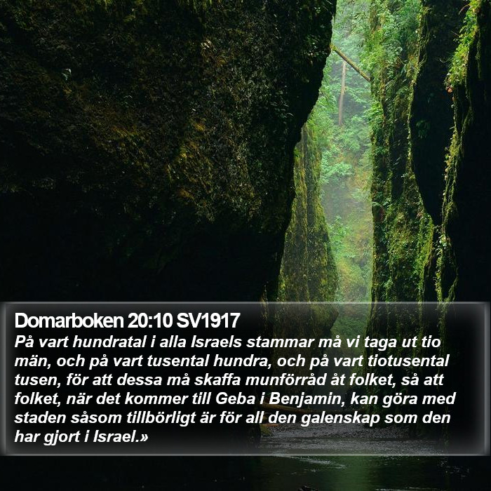 Domarboken 20:10 SV1917 Bible Study