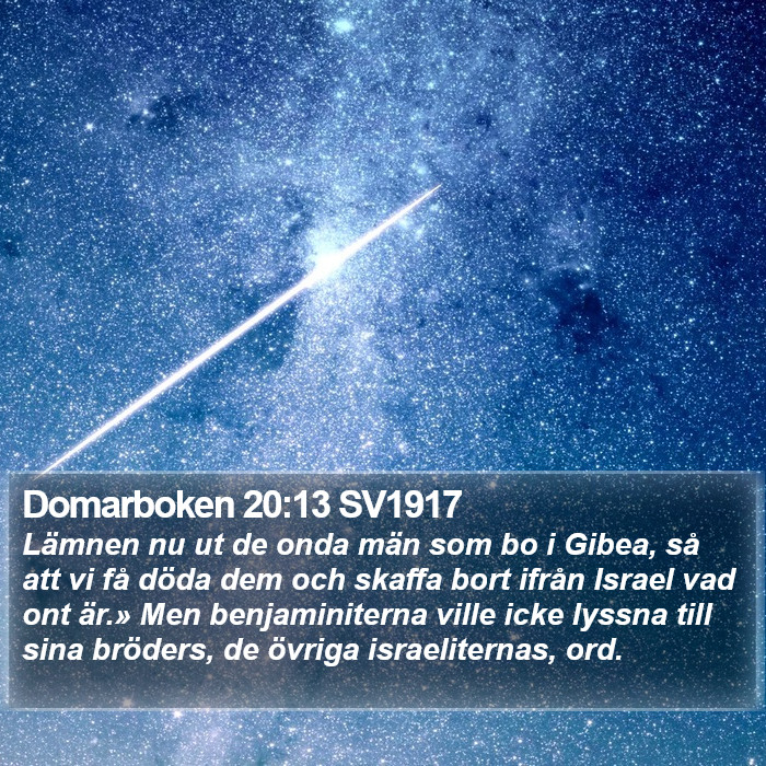 Domarboken 20:13 SV1917 Bible Study