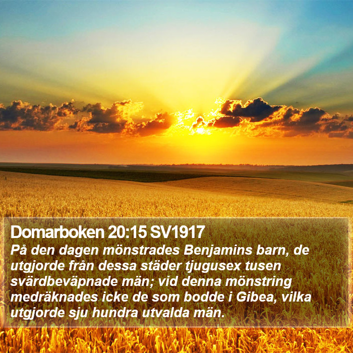 Domarboken 20:15 SV1917 Bible Study