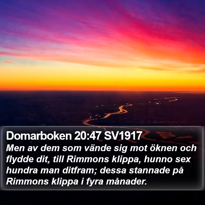 Domarboken 20:47 SV1917 Bible Study