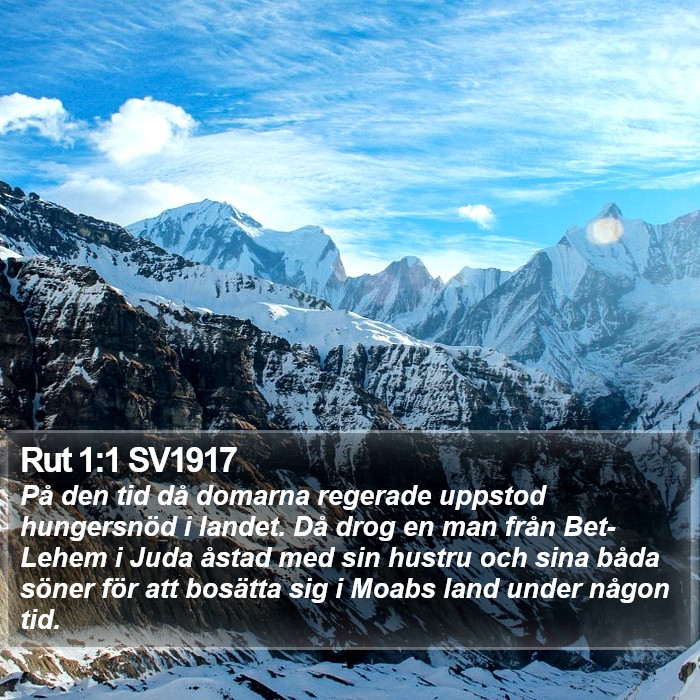 Rut 1:1 SV1917 Bible Study