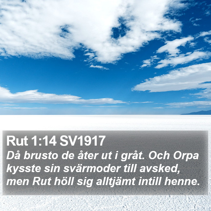 Rut 1:14 SV1917 Bible Study