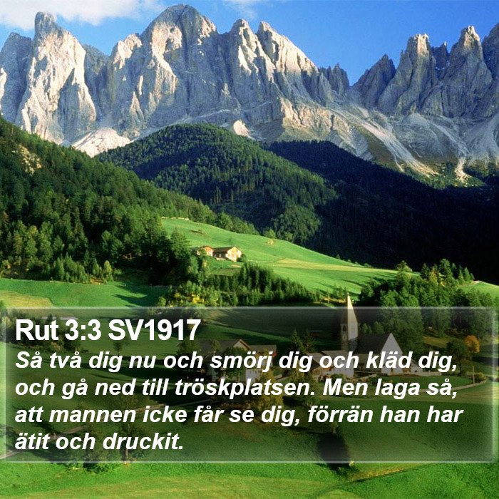 Rut 3:3 SV1917 Bible Study