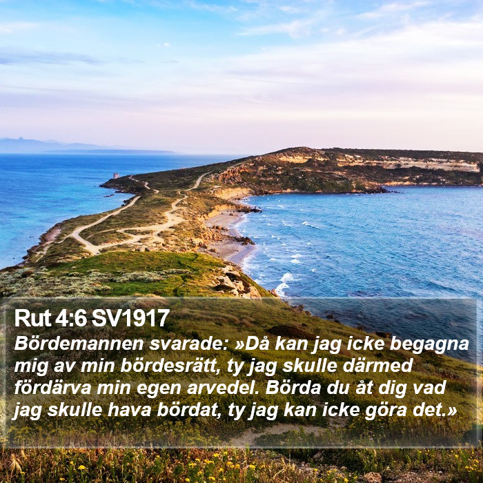 Rut 4:6 SV1917 Bible Study