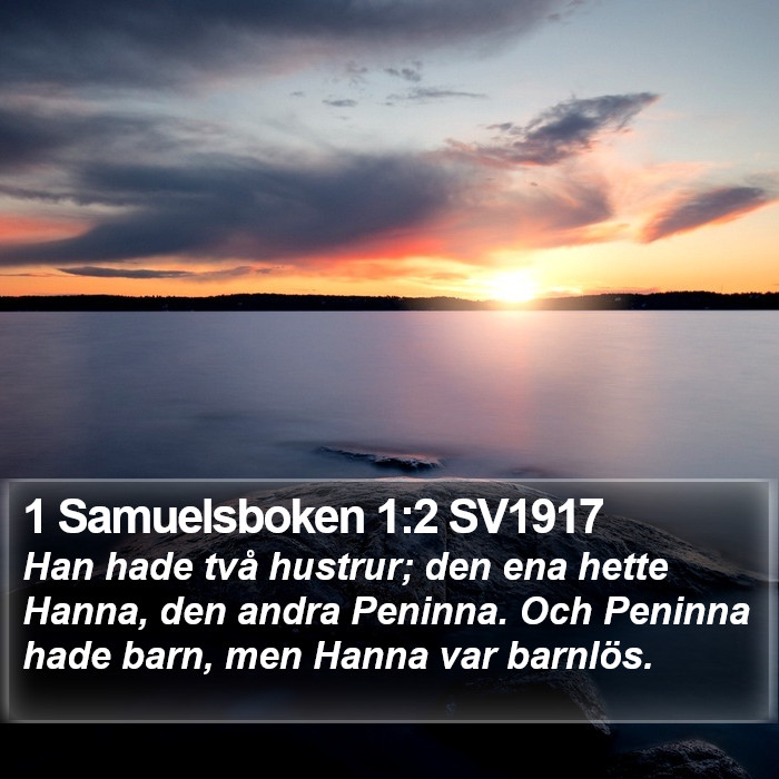 1 Samuelsboken 1:2 SV1917 Bible Study