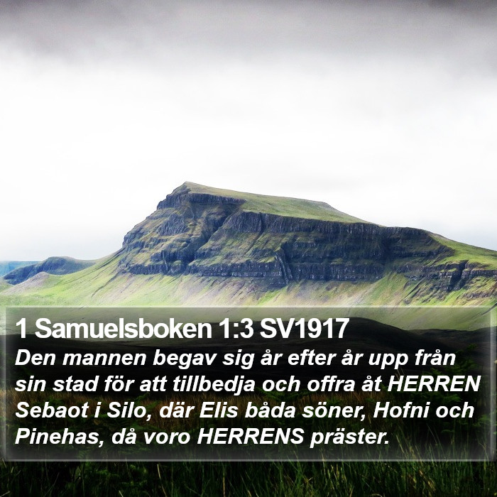 1 Samuelsboken 1:3 SV1917 Bible Study